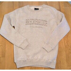 Breckenridge Colorado Blanket Sweatshirt Crew Neck, Soft Cotton Blend Size Small